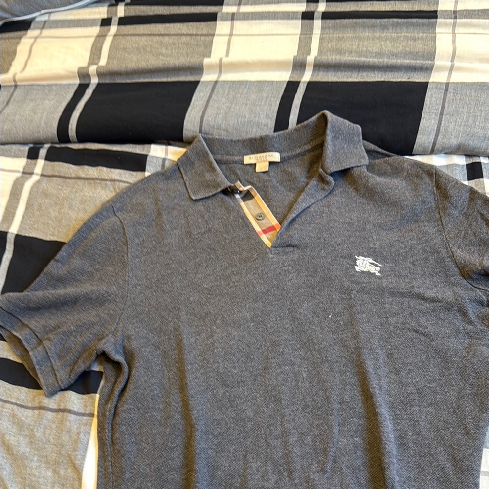 Burberry Gray Polo Shirt for Men